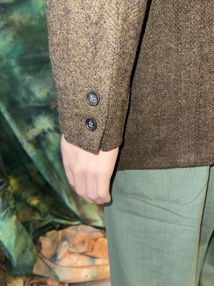 Vintage 1960s Griffon heavy wool brown 3 button sport coat
