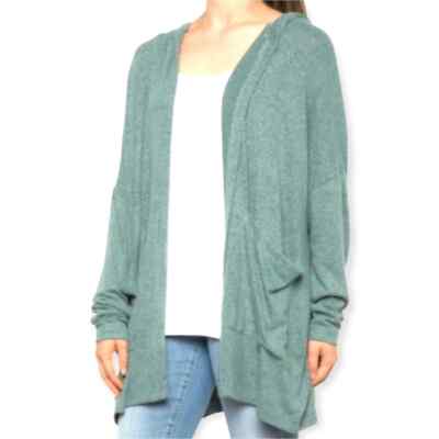 NWT Young Fabulous & Broke Women's Cardigan Sweater Long Green Jacket MEDIUM NEW