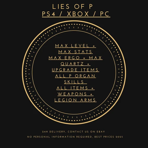 Lies of P Overture [PS4/XBOX/PC] | Organ Skills / Max Ergo / Level / Stats