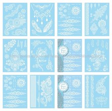 10 sheets wholesale in feminine white lace bridal temporary tattoo