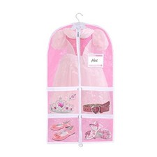 Kids Dance Garment Bag for Hanging Clothes,37 Inch Waterproof PVC Travel Pink