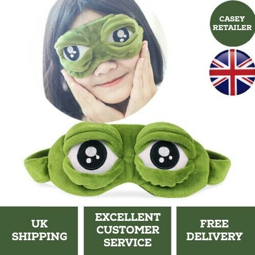 3D Cartoon Sad Frog Eye Cover Sleep Mask Travel Anime Sleeping Rest  Eyeshade ✓ | eBay
