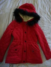 Girls Red Parka, Size: XL 6 