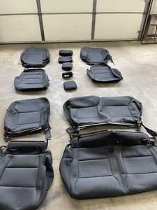 FACTORY OEM REPLACEMENT CLOTH SEAT COVERS BLACK 2023 FORD F250 SUPER CREW