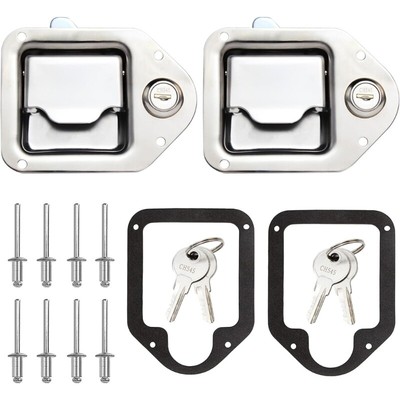 Truck Tool Box Latches Replacement StainlessSteel Paddle Lock with Key