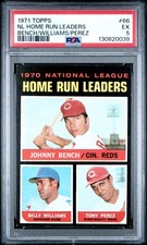 1971 TOPPS NL HOMERUN LEADERS BENCH/WILLIAMS/PEREZ PSA 5