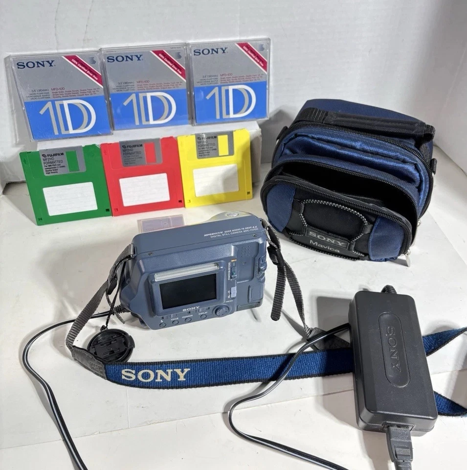 Sony Mavica MVC-FD100 Digital Camera Battery Memory Stick Floppy’s Case WORKING - Image 4 of 4