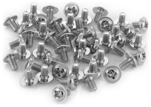 Poppstar 50x Festplattenschrauben für 2,5 Zoll Festplatten, M3x5mm, silber - Afbeelding 1 van 2