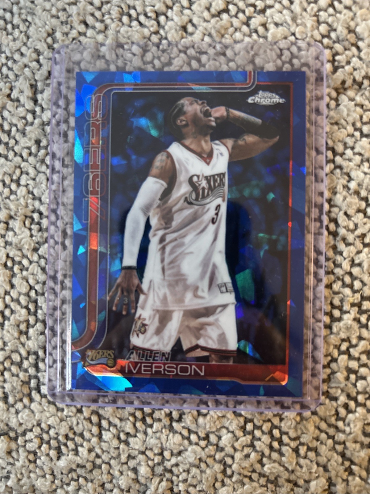 Allen Iverson 2025-26 Topps Chrome Update Sapphire 76ers
