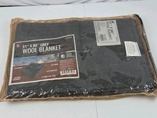 Nowa wełniana seria ocalałych 51"x80" polowanie kemping 2 funt szary koc 