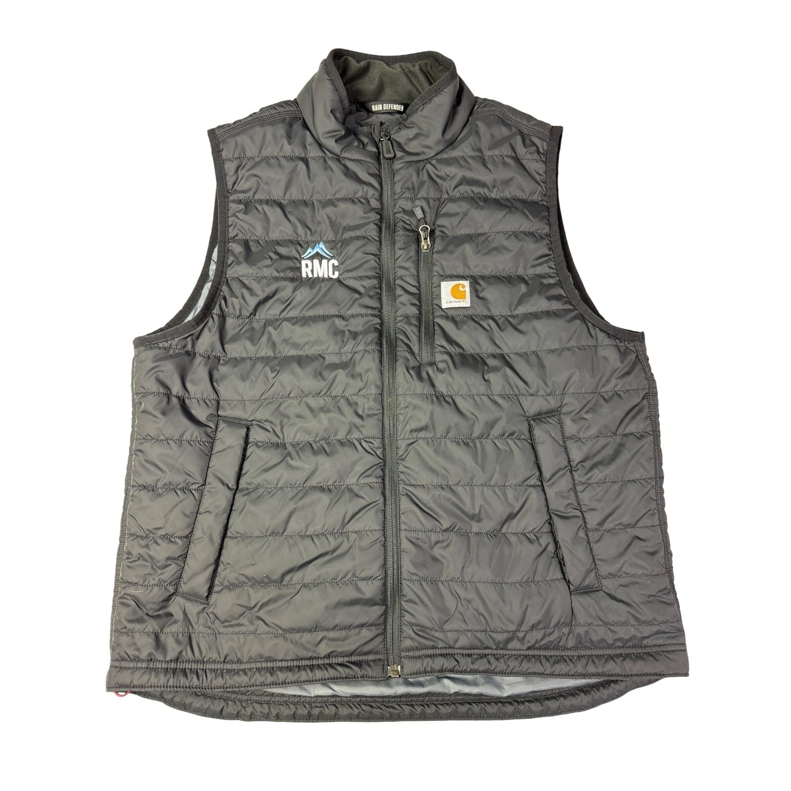 Carhartt Rain Defender Relaxed Fit Quilted Vest Black Mens Large OV2286-M