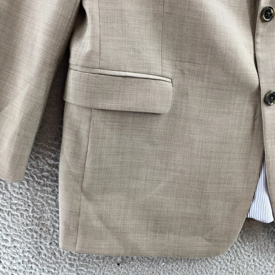Tommy Hilfiger Abrigo Blazer Chaqueta Hombre 46 Beige Lana Manga Larga Informal Bolsillo Foto 4 de 4