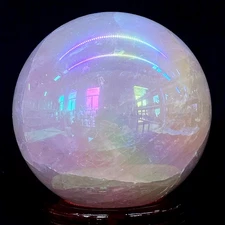 11.5Lb Rainbow Titanium Quartz Sphere for Healing,Energy,Divination & Decoration