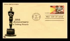 US COVER TALKING PICTURES 50TH ANNIVERSARY FIRST DAY ISSUE EMBOSSED CACHET