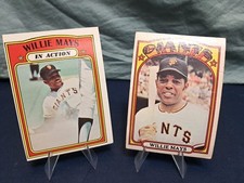 1972 Topps Willie Mays Base And In Action 2 Card Combo  #49/#50
