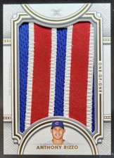 2022 Topps Definitive Collection Anthony Rizzo Nameplate Relic 1/1 Cubs BL2