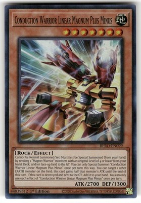 Conduction Warrior Linear Magnum Plus Minus BPRO-EN099 Burst Prot. Yu-Gi-Oh NM