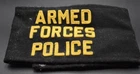 Vintage Armed Forces Police Arm Band Military Uniform Patch WWII Era Style