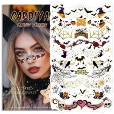 24PCS Glitter Freckles Face Tattoos - Waterproof Sparkle Makeup Patches for Fest