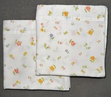 Vintage J.P. Stevens King Pillowcases Pair Floral Roses USA Made Cottagecore