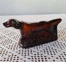 Vintage Avon empty amber glass bottle in the shape of an Irish "At Point" model.