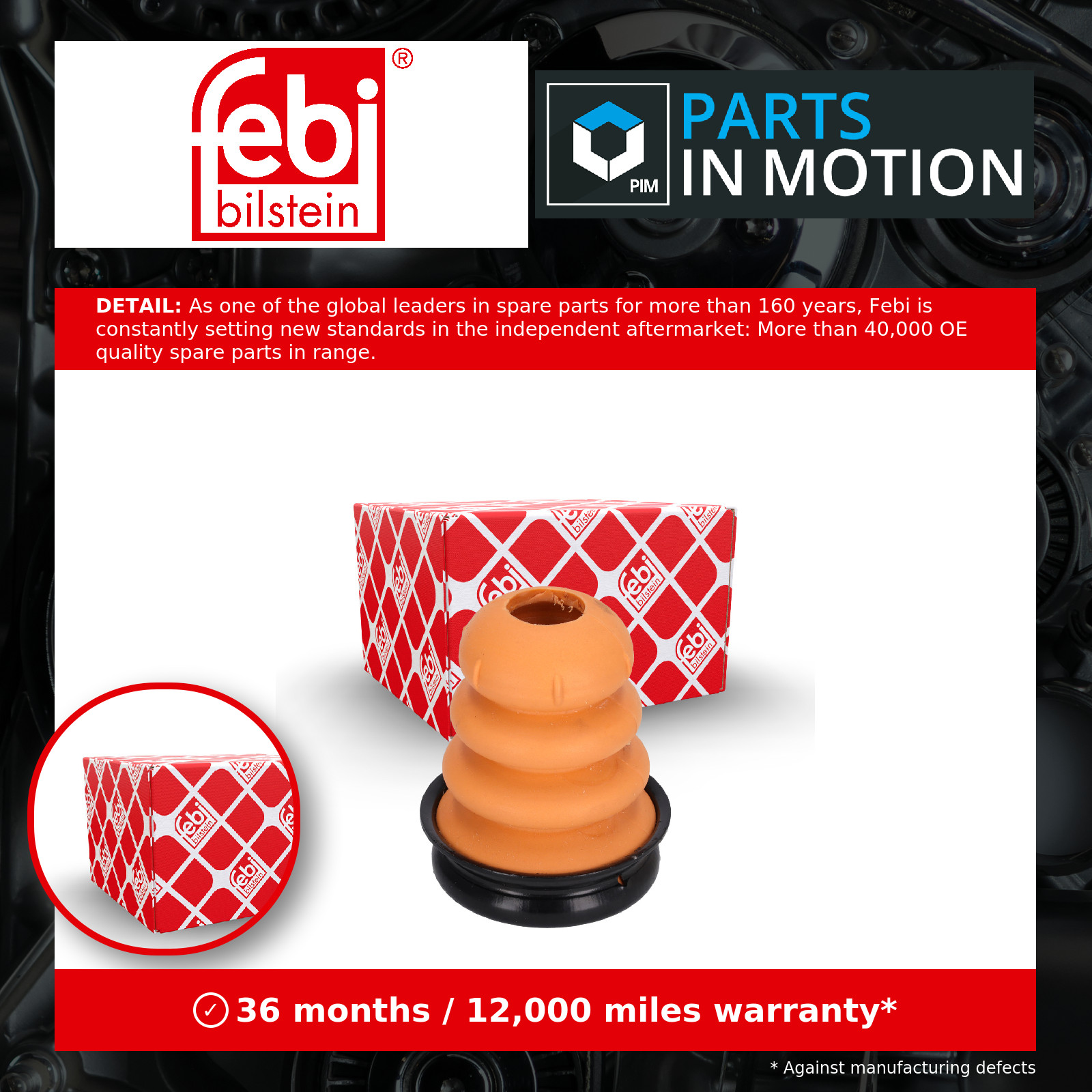 Suspension Buffer Rear 177267 Febi 1763818 1789643 1809661 1809792 1817422 New - Image 7