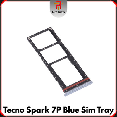 Für Tecno Spark 7P Ersatz Sim Tray Halter Slot (blau) - UK Verkäufer