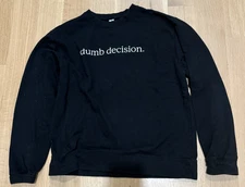 Official Raye Dumb Decision Black Crew Neck Sweatshirt Concert Merch M