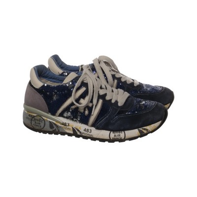 Premiata, Trainingsschuhe, Größe: 37, model: 483, Blau/Beige/Mehrfarbig #hEM