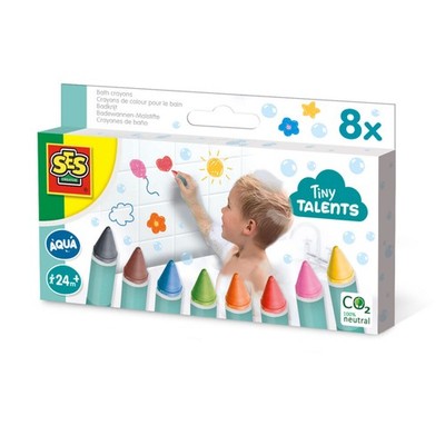 SES Creative Badestifte waschbar Buntstifte Kinder Baby Zeichenstifte - 8 Farben