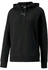 Puma Women's HER Long Sleeve Drawstring Jersey Knit Hoodie Black Small