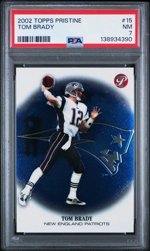 2002 Topps Pristine #15 Tom Brady HOF New England Patriots PSA 7 NM