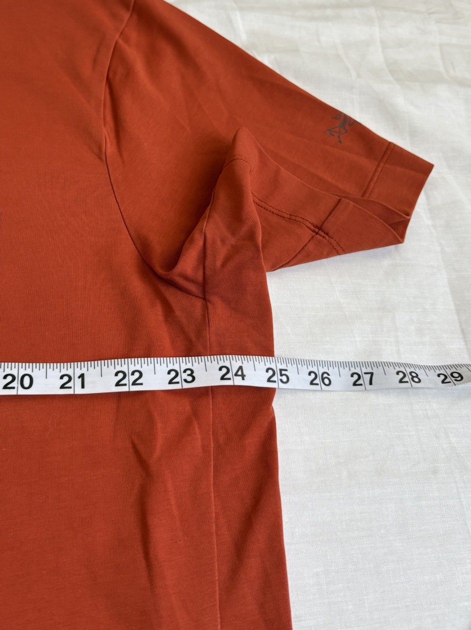 ARC'TERYX Arcteryx Tshirt Uomo Arancione Anzo Nero Tasca Manica Corta X LARGE XL