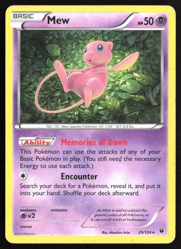 Pokemon Mew Holo XY - Fates Collide 29/124 HP