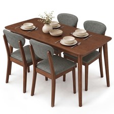 5-Piece Wooden Dining Table Set for 4