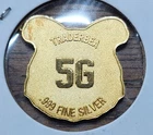Trader Bea 5G .999 Fine Silver Art Bar 5 Grams Bullion Traderbea Bee Golden