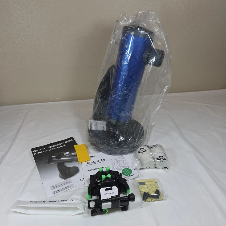 Carson SkySeeker 15x-37.5x Newtonian Reflector Beginner Telescope with Universal - Image 2 of 4