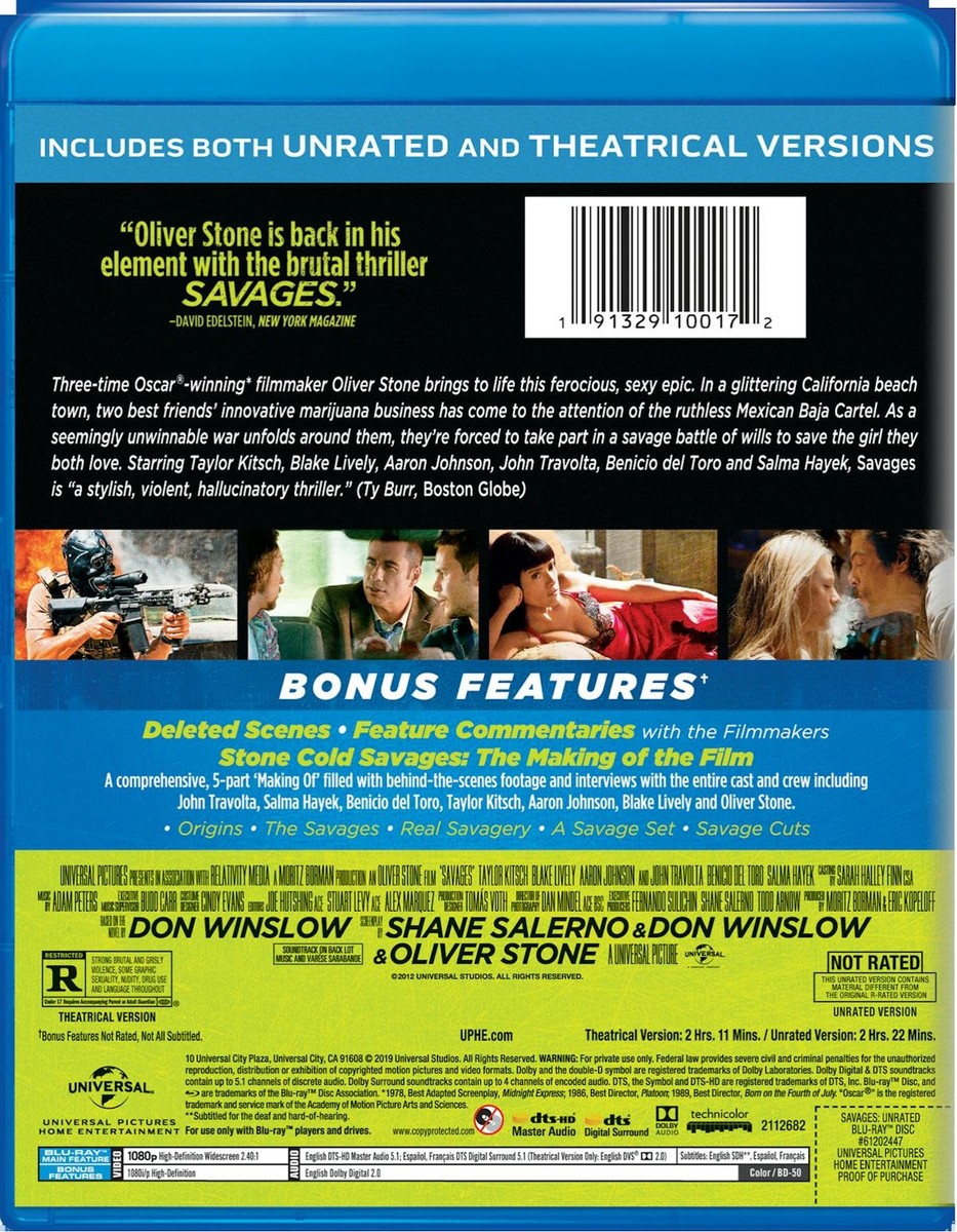 その他 Savages [Blu-ray] Savages (Blu-ray/DVD, 2012, 2-Disc Set, Unrated Includes