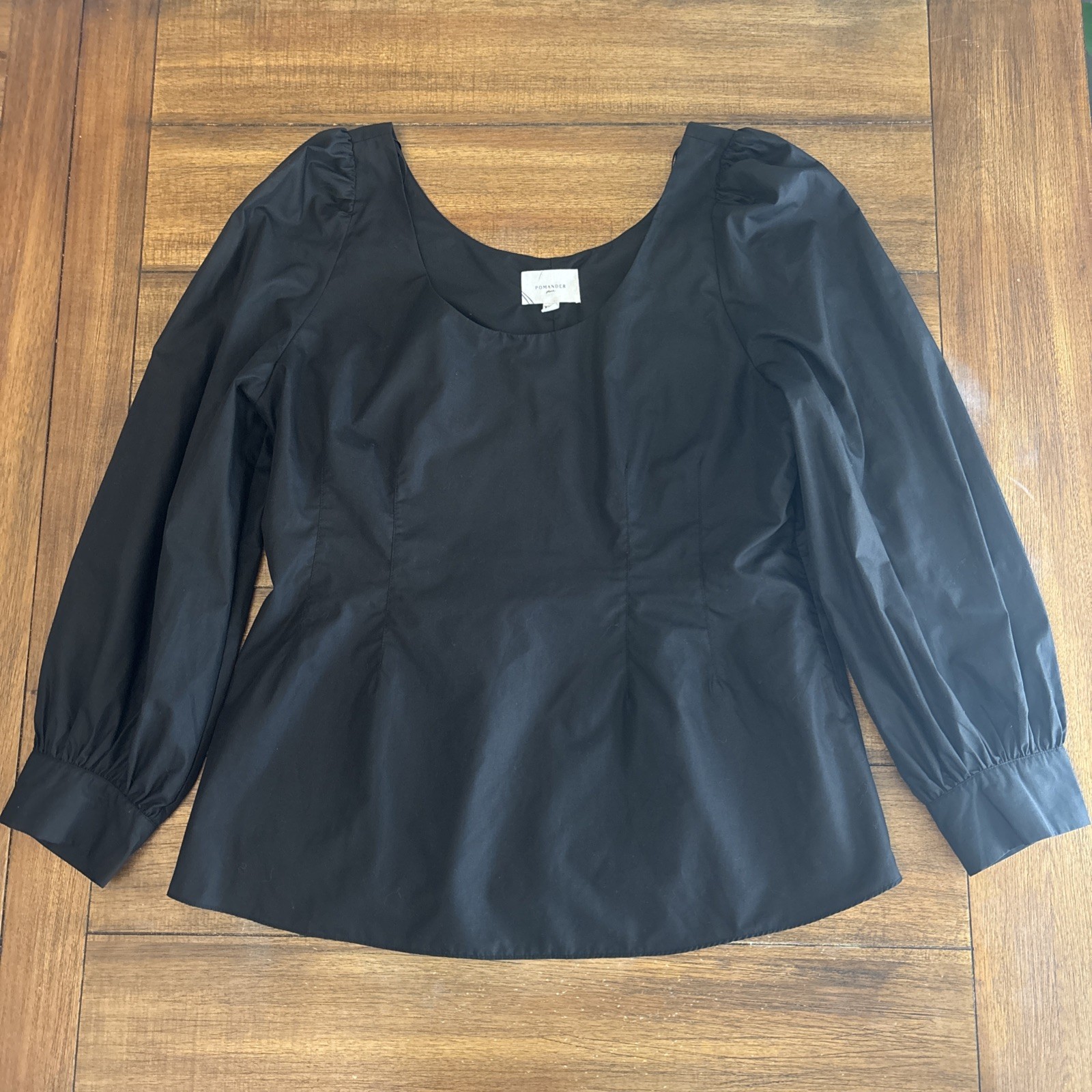 Tuckernuck Pomander Place Black Elevated Blouse 3… - image 2