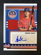 ANDREW GARCIA 2023 Panini USA Baseball Stars & Stripes Jersey Patch Auto 
