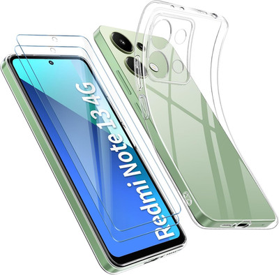 Schutzhülle Xiaomi Redmi Note 13 4G Kameraschutz 2 Teilen gehärtetem Glas