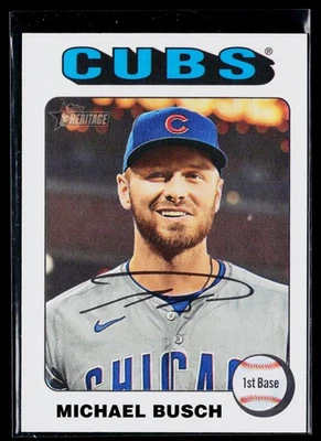 2024 Topps Heritage #537 Michael Busch White Border - Image 1 of 2