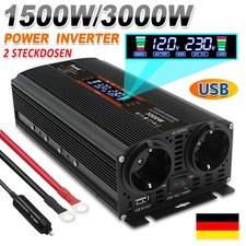 DC 12V/24V To AC 220V Charger Converter Transformer EU USB Car Power Inverter