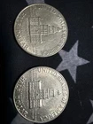 1976 D Bicentennial Kennedy Half Dollar Type 1 and Type 2 Coins Lot of 2