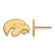 10k Yellow Gold University of Iowa XS (Tiny) Post Earrings