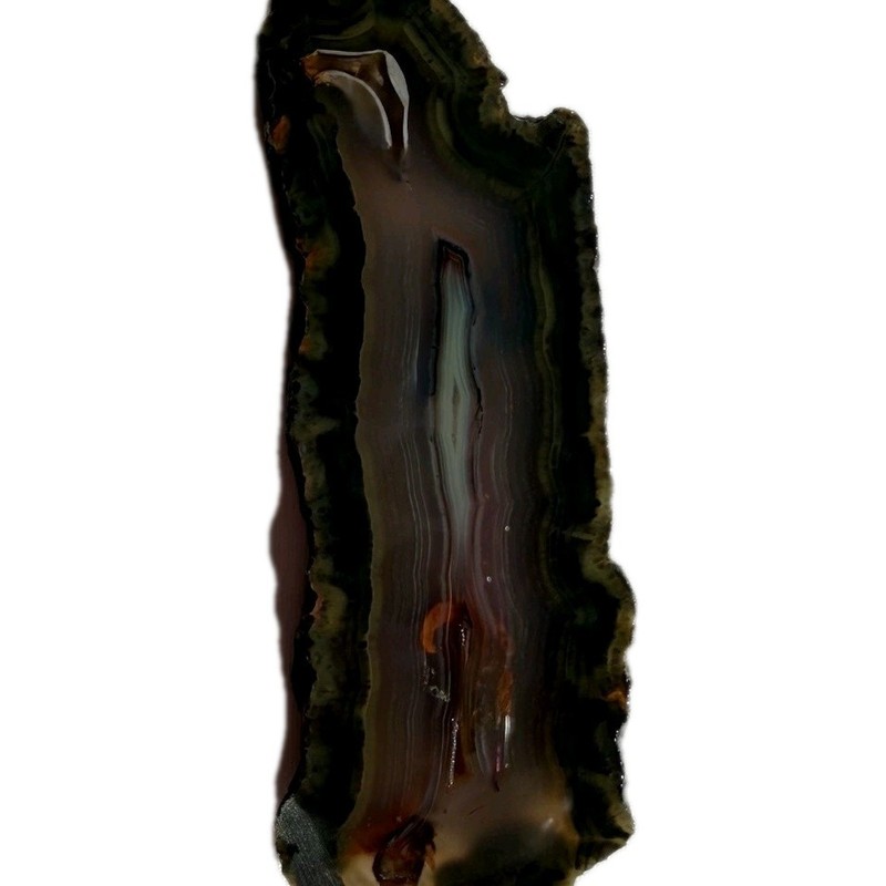 SEAM AGATE SLAB ~ 51 grams / rough jasper mineral rock cab green red