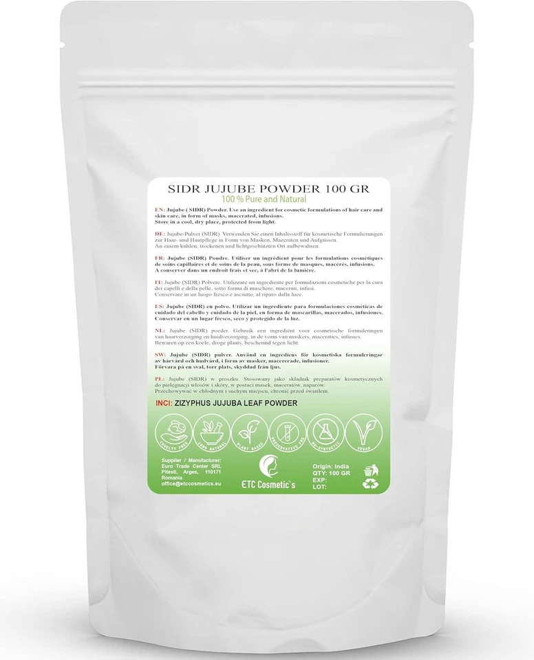 SIDR (JUJUBE) PULVER 100 Gr - Ein Natürliches Reinigungsmittel Pflanzenpulver | - Bild 2 von 4