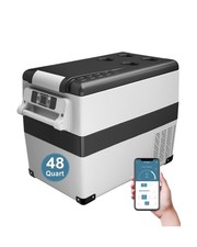 Car Fridge Portable 12V Refrigerator - 48 Quart 45L Electric Cooler with AC/...