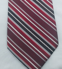 Necktie Bruno Piattelli Burgundy/Navy/White Striped