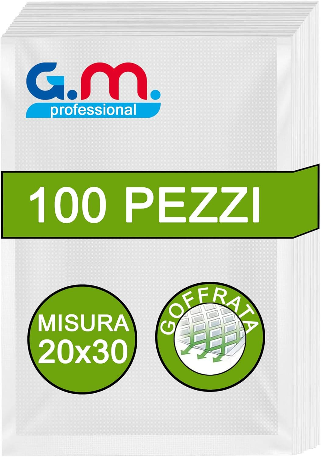 Buste Sottovuoto 20x30 GM Goffrate per Cottura e Conservazione - 100 pz